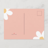 Retro Daisy Groovy Birthday Party Budget Briefkaar Uitnodiging Briefkaart (Achterkant)