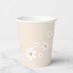 Retro Daisy Groovy tan-kopjes Papieren Bekers