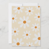 Retro Daisy Invitations de fête d'anniversaire (Dos)