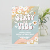 Retro Daisy Kids Birthday Invitation (Debout devant)