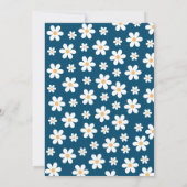 Retro Daisy One Floral 1er anniversaire Invitation (Dos)