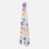 Retro Daisy Patroon Simple.01. Geen BG Stropdas (Achterkant)