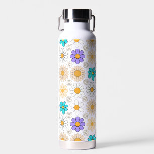 Retro Daisy Patroon Simple.01. Geen BG Waterfles