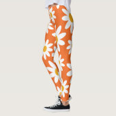 Retro Daisy Pattern-Leggings Leggings (Links)