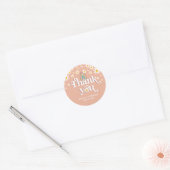 Retro Daisy Rainbow Bedankt Ronde Sticker (Envelop)