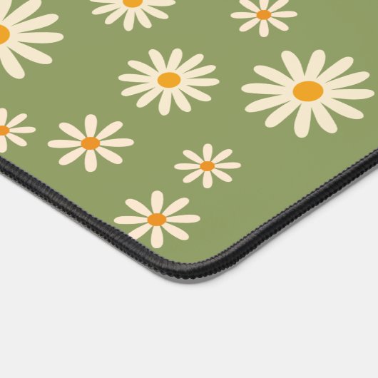 Retro Daisy Restez Super Sage Vert Nom du script (Coin)