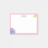 Retro Daisy roze geïllustreerd Post-it® Notes (Voorkant)
