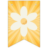 Retro Daisy Sunburst Gele Bunting Vlaggen | groovy Vlaggetjes (Derde vlag)