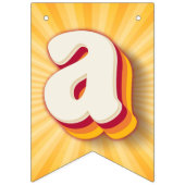 Retro Daisy Sunburst Jaune 1ère bannière anniversa (Deuxième drapeau)