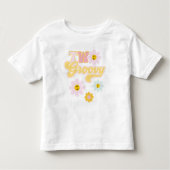 Retro Daisy Two Groovy 2e verjaardag T-Shirt (Voorkant)