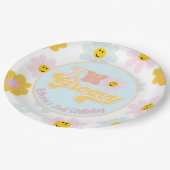 Retro Daisy Two Groovy Birthday Custom Paper Bord (Gekanteld)