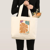 Retro Daisy Waterverf Teacher Canvas tas (Voorkant (product))