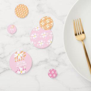 Retro Daisy Way Two Groovy Rainbow Party Confetti