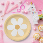 Retro daisy yellow boho paper borden papieren bordje (Feest)