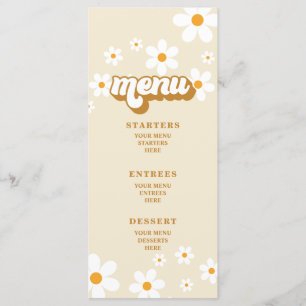 Retro Daisybruidssluitermenu Menu