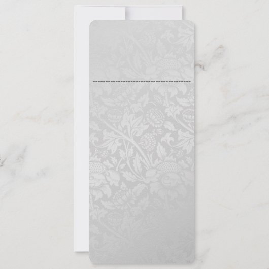 Retro  Damask Boarding Pass Verjaardagsfeest Kaart (Achterkant)