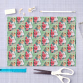Retro dame en rap van Santa party Wrapping P Tissuepapier (Craft)