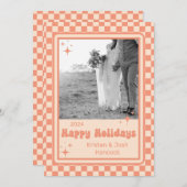 Retro Dammer Kerstkaart (Voorkant / Achterkant)