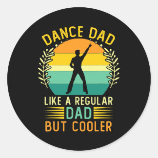 Retro  Dance Dad Vaderdag Dancing Ronde Sticker