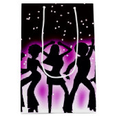 Retro Dance Party roze Medium Cadeauzakje (Achterkant)
