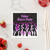 Retro Dance Party roze Servet (Insitu)