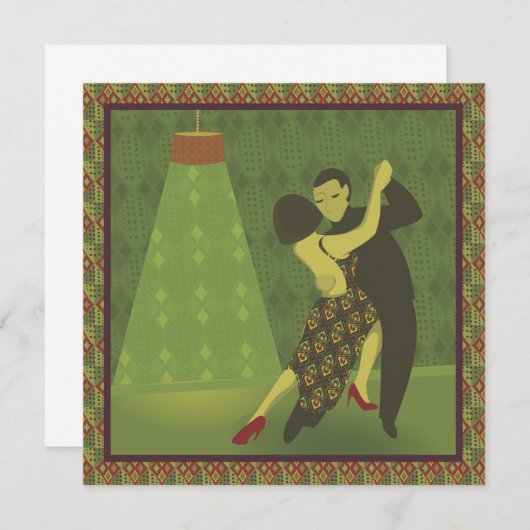 Retro Dance Uitnodiging (Voorkant / Achterkant)