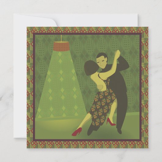 Retro Dance Uitnodiging (Voorkant)