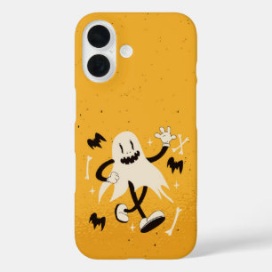 Retro Dancing Ghost Schattige Halloween iPhone 16 Hoesje