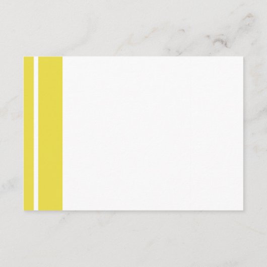 Retro Dandelions Yellow Minimalist Reception Kaart (Achterkant)