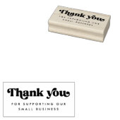 Retro dank je voor het steunen van onze ondernemin rubberstempel (Gestempeld)