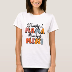 Retro Dankbare Mama Dankbare Mini - Herfst T-shirt