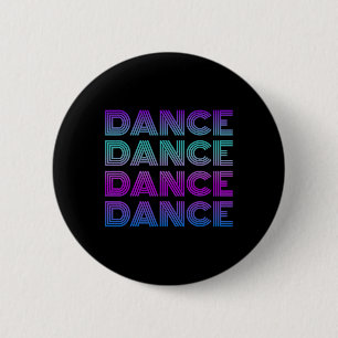 Retro Dans Ik Hou van Dansen Danser Tiener Student Ronde Button 5,7 Cm
