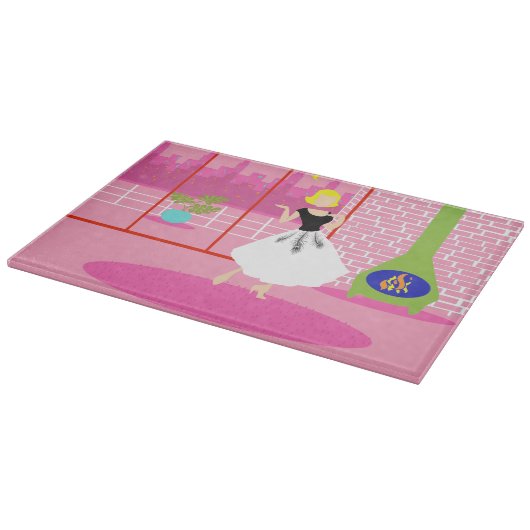Retro dans la planche à découper rose (Coin)