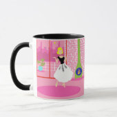 Rétro dans la tasse rose de sonnerie (Gauche)