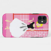 Retro dans le Coque rose iPhone 5/5S (Dos (Horizontal))