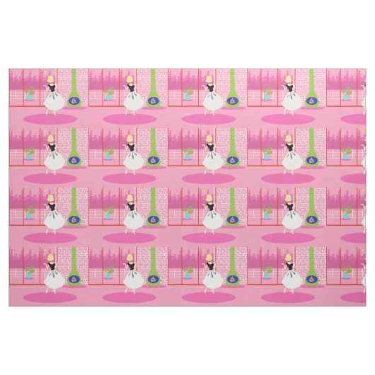 Rétro dans le tissu rose (Yard)