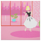 Rétro dans le tissu rose (Échantillon)