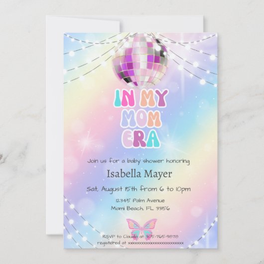 Retro Dans Sa Maman Baby shower Invitation (Devant)