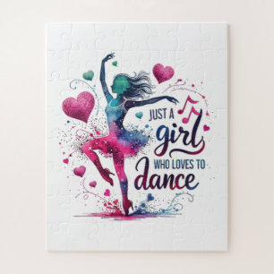 Retro Dansen Gewoon Een Meisje Dat Liefst Danst Legpuzzel