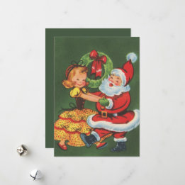 retro dansen Kerstmis Feestdagenkaart