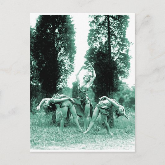 Retro  dansende vrouwen Wilde vrouwen Briefkaart (Voorkant)