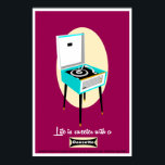 Retro Dansette lecteur de disques Pop Art poster<br><div class="desc">Poster d'art pop du lecteur de disques Retro</div>