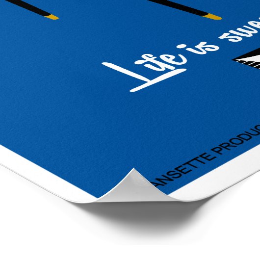 Retro Dansette recordspeler Pop Art poster (Hoek)