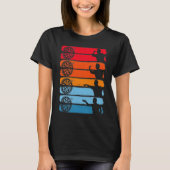 Retro Dart Throwing Dartboard Bullseye Darts T-shirt (Voorkant)