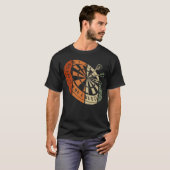 Retro Dartboard Bullseye Darts T-shirt (Voorkant volledig)