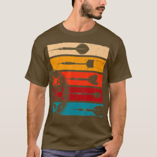 Retro Dartboard Team Darts Pijlen T-shirt