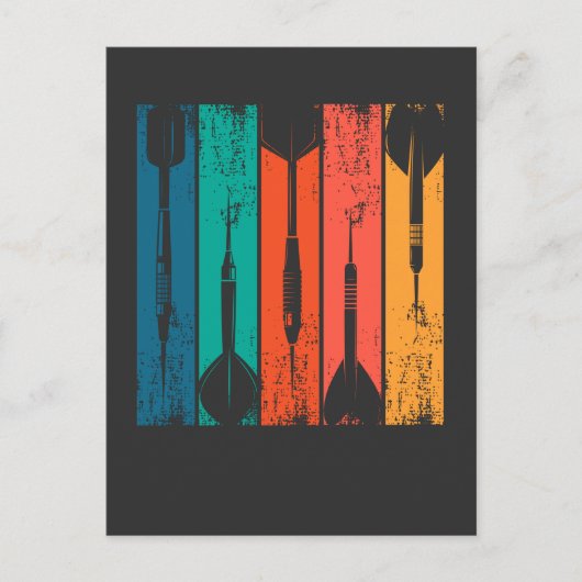 Retro Darts Arrows Pub Dart Team  Dart Briefkaart (Voorkant)