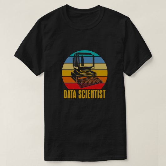 Retro Data Sciene Engineer  Data Scientist T-shirt (Design voorkant)