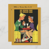 Rétro date d'amusement dans une invitation (Devant / Derrière)