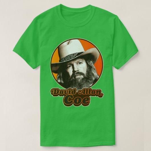 Retro David Allan Coe Tribute T-shirt (Design voorkant)